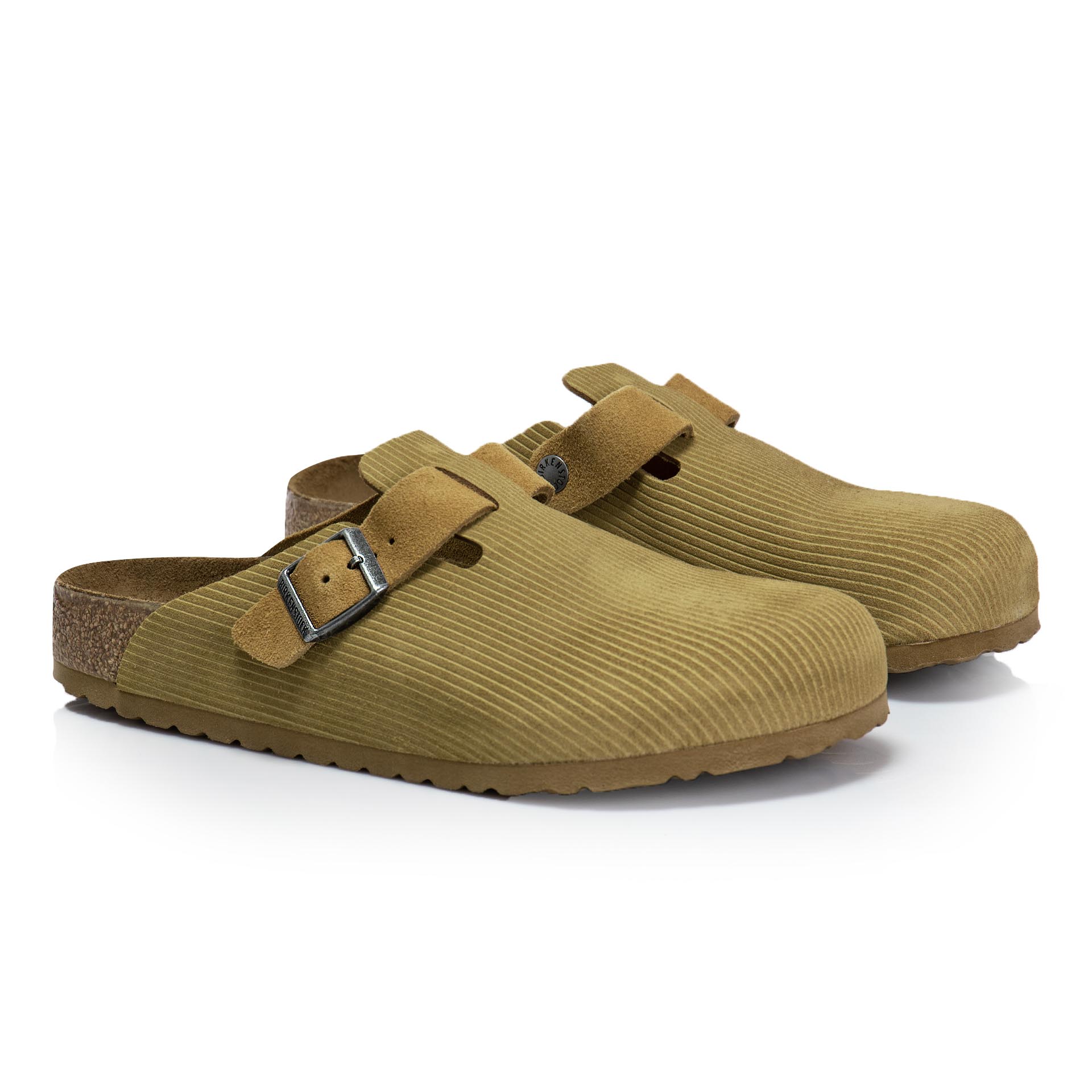 Klapki Birkenstock Boston Corduroy Cork Brown 