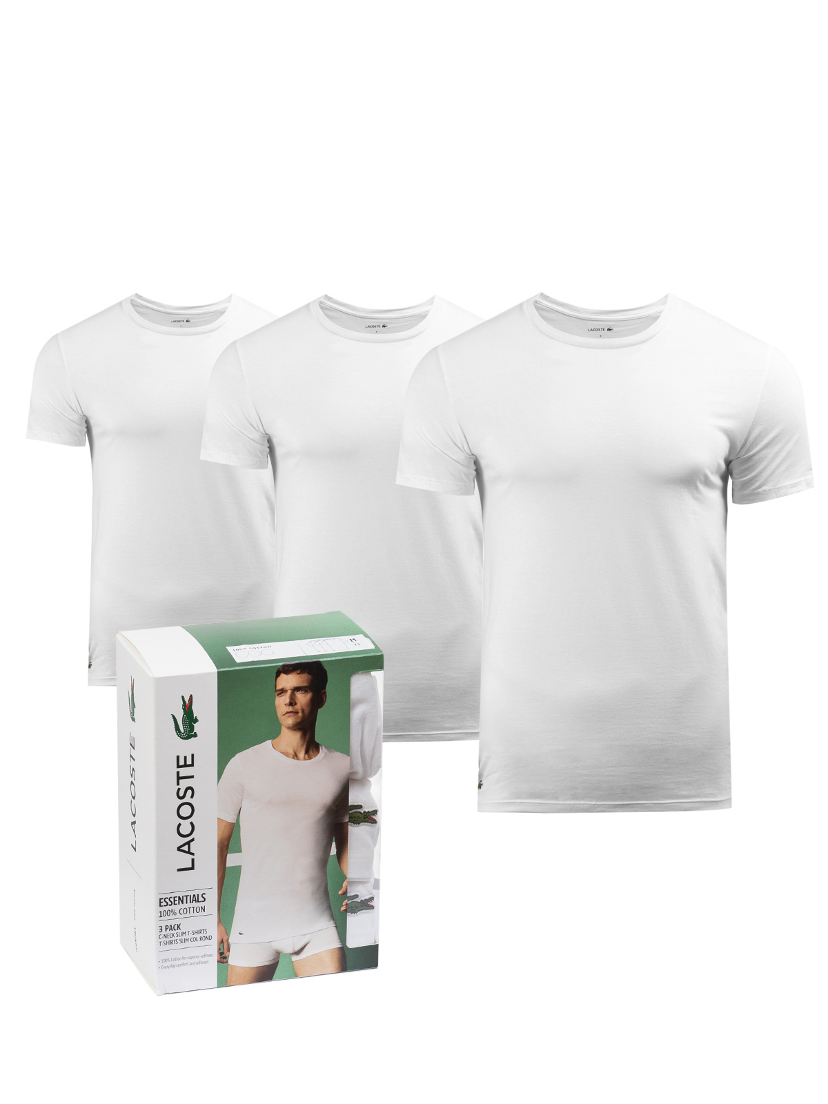 Koszulki męskie Lacoste 3pack Slim TH3321-001.S