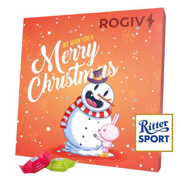Ritter SPORT Adventskalender mit 24 Schokowürfeln