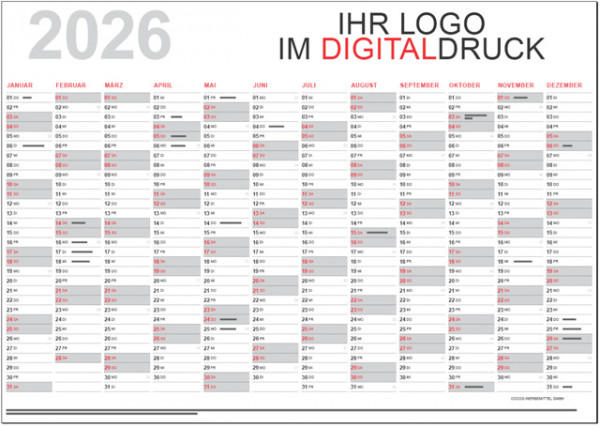 Wandplaner A1 | cocos-Werbemittel ab 50 Stück