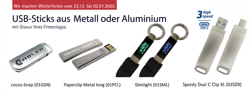 USB-Sticks aus Metall oder Aluminium