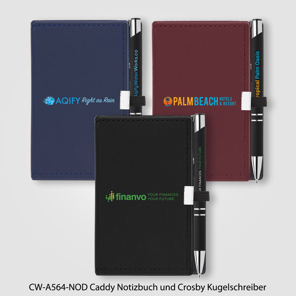 A564-NOD-Notizbuch-Caddy-Crosby-Kugelschreiber