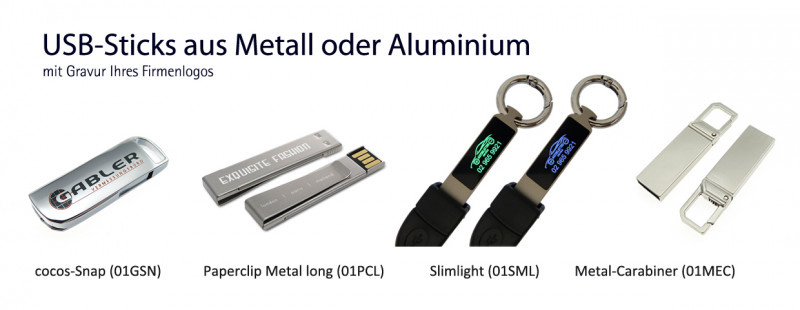 USB-Sticks aus Metall oder Aluminium