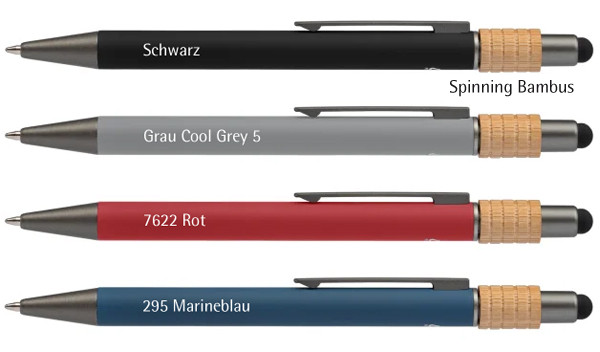 Reborn Spinner – Kugelschreiber, Touchpen und drehbarer Bambusspinner