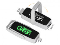01IL8 cocos-USB-Stick mit Brand, green LED