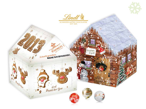 Weihnachtsahaus -Adventskalender individuell bedruckt