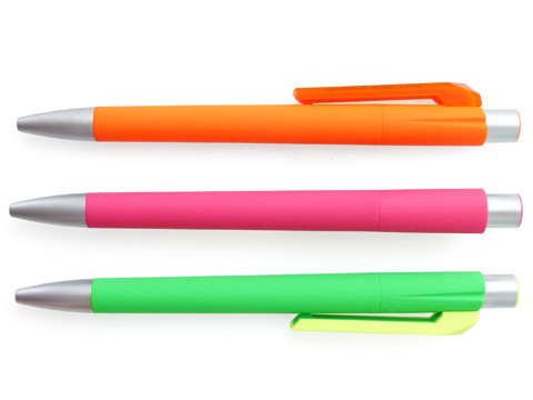 Softtouch Kugelschreiber in Leuchtfarben | Neon
