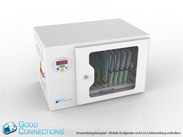 Tablet-Ladeschrank für bis zu 10 Geräte - inkl. UV-C Desinfektion und Smart Control