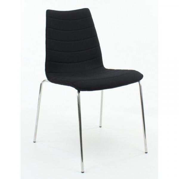Konferenzstuhl - gepolstert - 470/870 x 540 x 510 mm (HxBxT) - Chrom