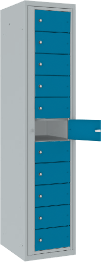 Wäschesammelschrank stehend - 1 Abteil - 11 Fächer - mit Zentralrahmen
