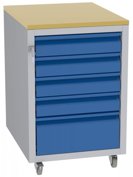 Werkstatttisch, Rollcontainer - 1 + 4 Schublade - 675x450x555 mm (HxBxT) - Typ H