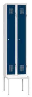 Spind - 2 Abteile - mit Bank - 2080x600x500 mm (HxBxT)