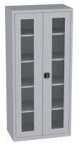 Büroschrank mit Plexiglastüren - 4 Einlegeböden - 1950x900x500 mm (HxBxT)