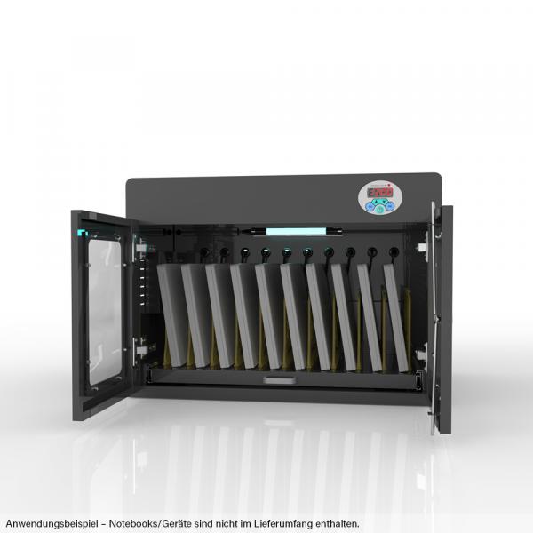 Notebook-Ladewagen/ Ladeschrank für bis zu 10 Geräte - bis 14" - inkl. UV-C Desinfektion, Smart Cont