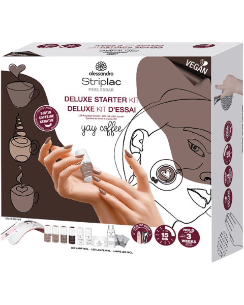 Alessandro Striplac Peel or Soak Starter Deluxe Coffee-Vegan Kit