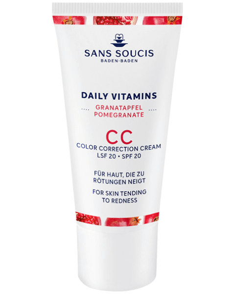 Sans Soucis Daily Vitamins Granatapfel CC Cream für Haut die zu Rötungen neigt LSF 20