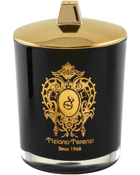 Tiziana Terenzi Almond Vanilla Candle small Black Glass with Lid