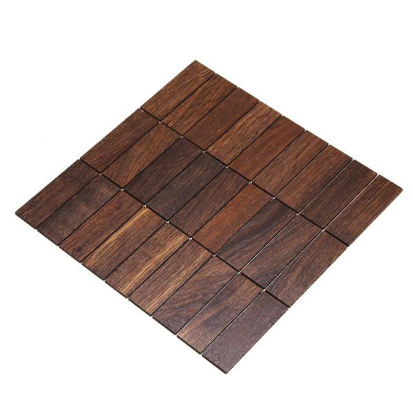 wodewa MosaikFliese aus Holz Eiche Tabak 30x93mm