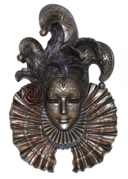 Venezianische Maske "Il Giullare" Der Hofnarr H 31 cm Maske Wanddekoration