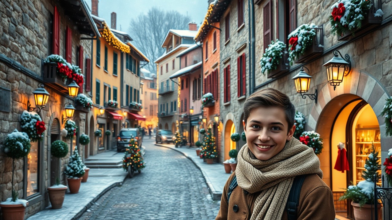 Luca feier Weihnachten in Italien