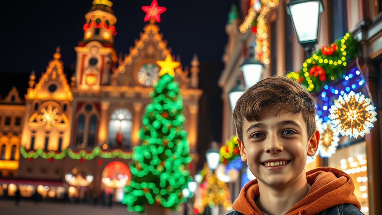 Weichnachten mit einem Jungen aus Polen.