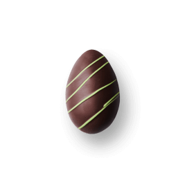 Pistachio marzipan egg in dark chocolate